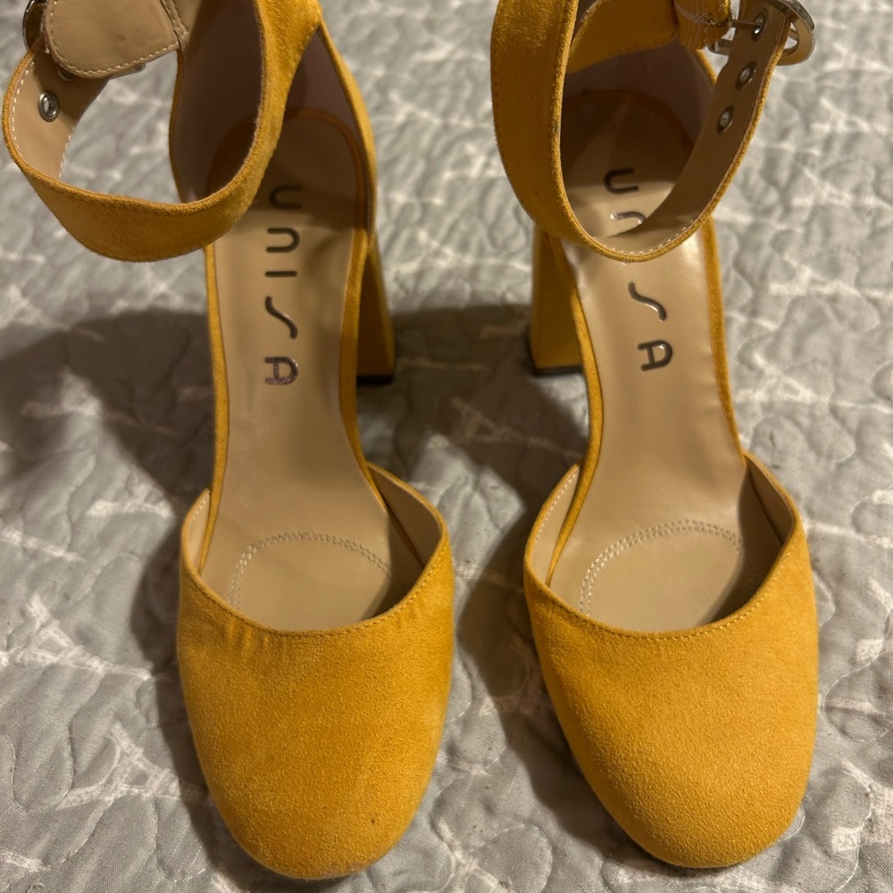 Elegant Unisa Ankle Strap Block Heels
